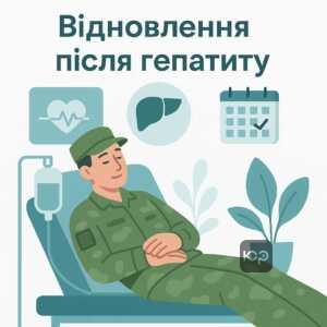Інформація про законодавче регулювання відпустки за станом здоров'я після гострих вірусних гепатитів для військовослужбовців з акцентом на період відновлення та медичні огляди.