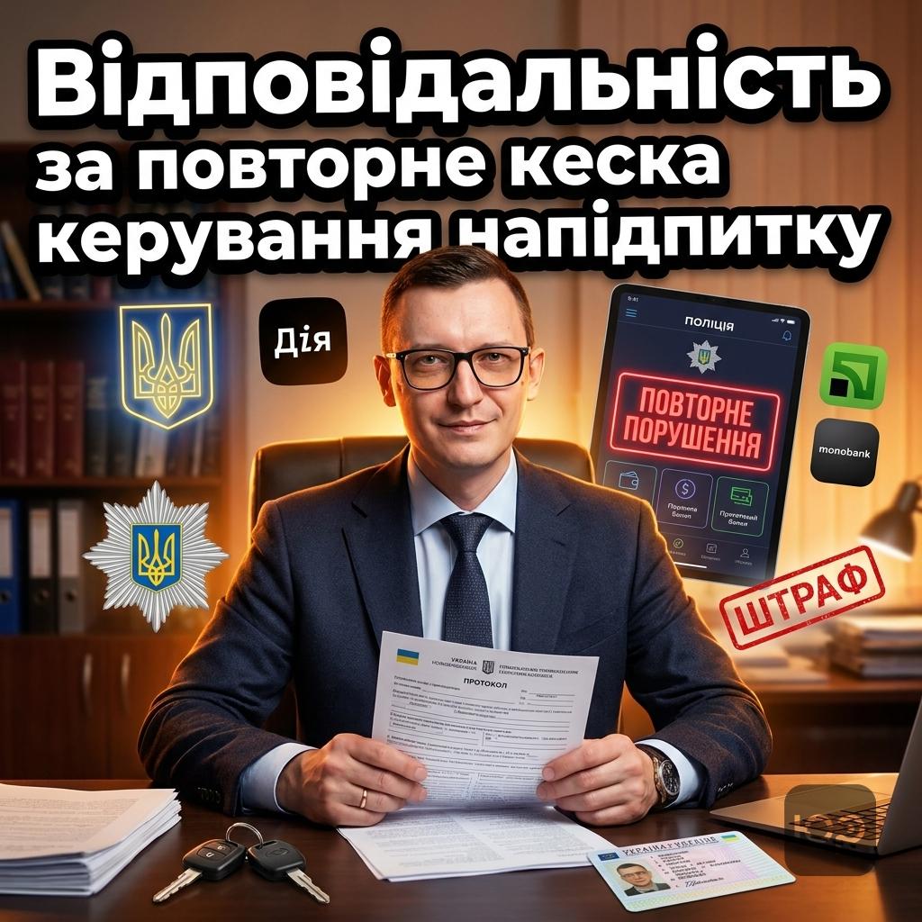 Повторне керування напідпитку (ч.2 ст. 130)