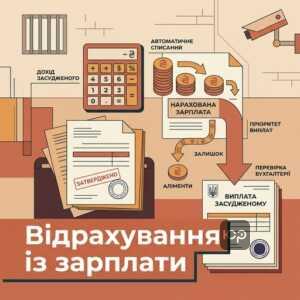 Відрахування аліментів із зарплати засудженого