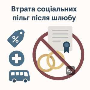 Втрати соціальних пільг вдовою після укладення нового шлюбу згідно з законодавством України