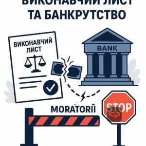 Пояснення, чому звичайний виконавчий лист не забезпечує стягнення боргу під час відкриття справи про банкрутство, та юридичний мораторій на примусове списання коштів з рахунків компанії.