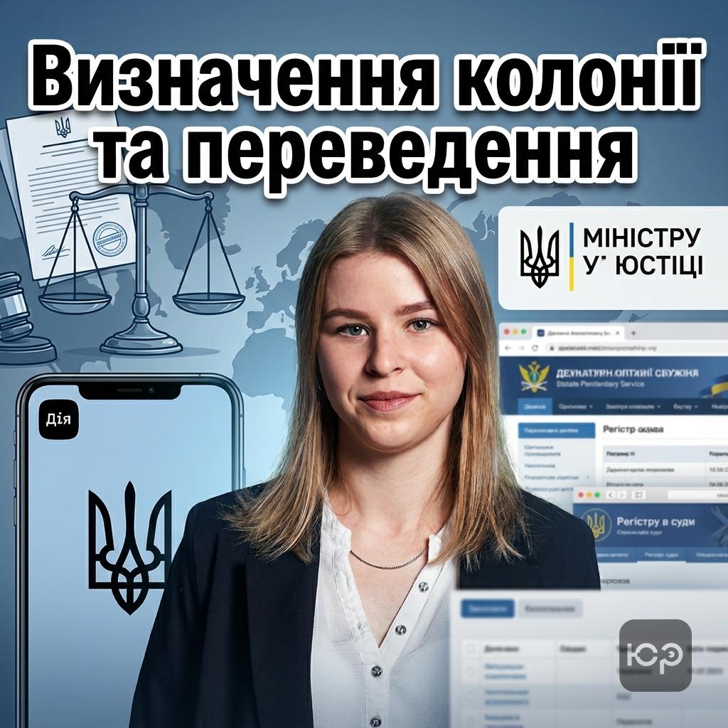 Порядок визначення установи виконання покарання та переведення