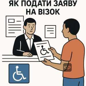 Інформація про правильне подання заяви і необхідні документи для отримання візка, включаючи законодавчі посилання та типи візків, що розглядаються лікарем.