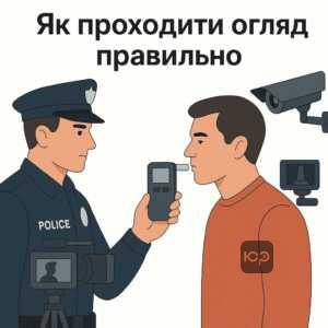 Правильна процедура огляду водія на стан сп'яніння для безпечного проходження тесту поліцією згідно з законом