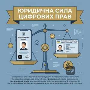 Юридична сила цифрових прав та електронного посвідчення водія Дія