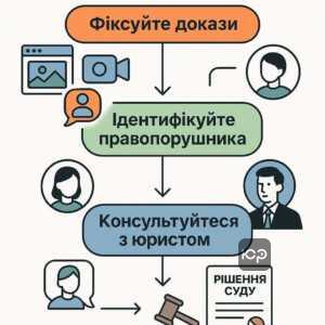 Покроковий алгоритм дій для захисту репутації від наклепу: збір доказів, визначення відповідача та консультація з адвокатом для ефективного захисту прав.