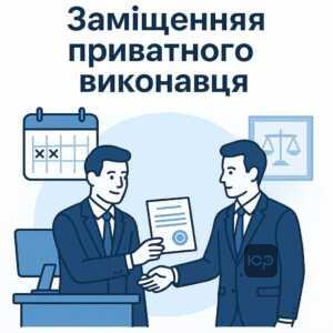 Пояснення механізму заміщення приватного виконавця під час його відпустки або тимчасової непрацездатності для безперервності виконання судових рішень в Україні.