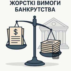 Аналіз доцільності банкрутства для фізичних осіб з урахуванням суворих вимог та фінансових порогів відповідно до Кодексу України.
