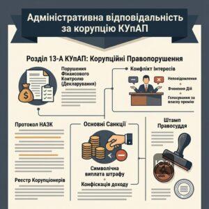 Адміністративна відповідальність за корупцію згідно з КУпАП