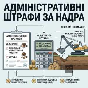 Адміністративна відповідальність за порушення охорони надр та штрафи