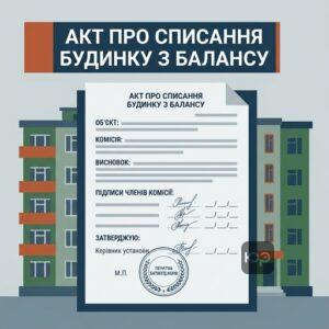 Затвердження акта про списання багатоквартирного будинку з балансу керівником установи.
