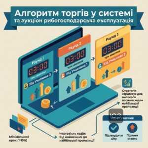 Алгоритм торгів Прозорро.Продажі та аукціон рибогосподарська експлуатація
