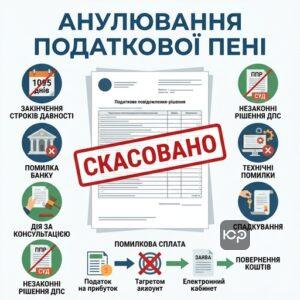 Перелік випадків коли пеня за податковим зобов'язанням не нараховується або скасовується