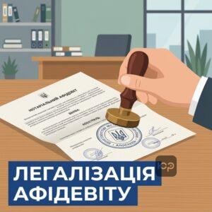 Процес проставлення апостиля на нотаріальний афідевіт для закордону