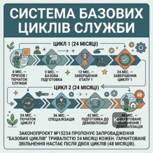 Базові цикли військової служби законопроєкт 15234 поетапна демобілізація