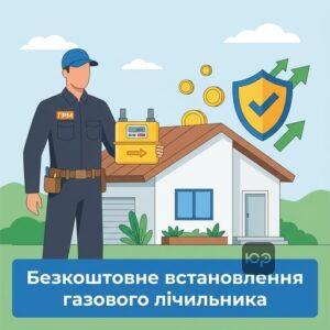 Безкоштовне встановлення газового лічильника за рахунок оператора ГРМ