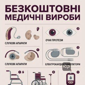 Перелік безкоштовних медичних виробів для амбулаторного та стаціонарного використання