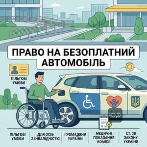 Забезпечення автомобілями осіб з інвалідністю пільгові умови та категорії