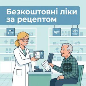 Офіційний безоплатний відпуск лікарських засобів за рецептом лікаря в комунальній аптеці