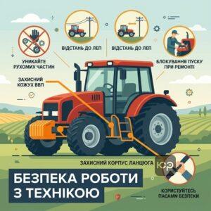 Правила безпечної експлуатації тракторів та комбайнів в сільському господарстві