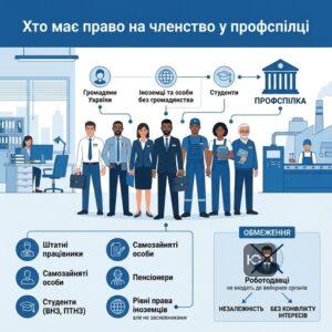 Членство у профспілці для працівників іноземців та студентів на підприємстві в Україні