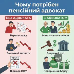 Чому потрібен пенсійний адвокат у Києві для суду з ПФУ