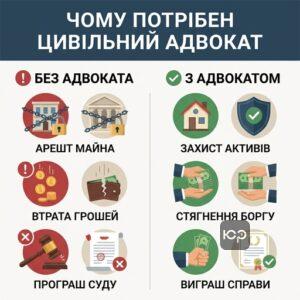 Адвокат по цивільним справам Київ: ризики та рішення