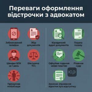 Порівняння ризиків самостійної подачі документів до ТЦК та оформлення відстрочки з військовим адвокатом у Києві