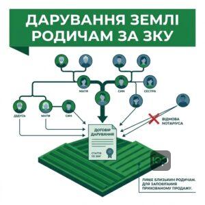 Дарение сельхоз земли родственникам согласно статье 131 ЗКУ