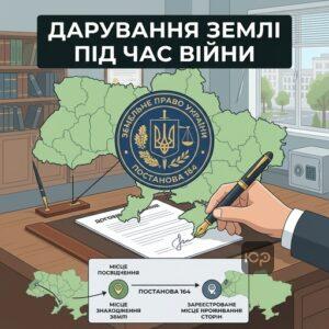 Оформление договора дарения земли в условиях военного положения Постановление 164
