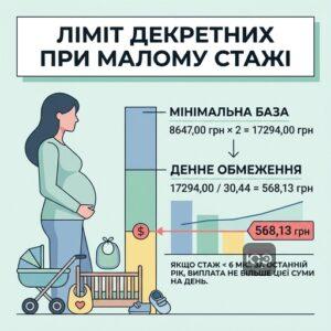 Обмеження допомоги по вагітності та пологах при малому стажі 2026