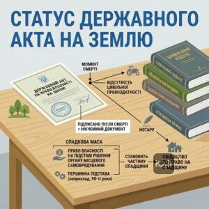 Державний акт на землю виданий після смерті власника юридичний статус документа