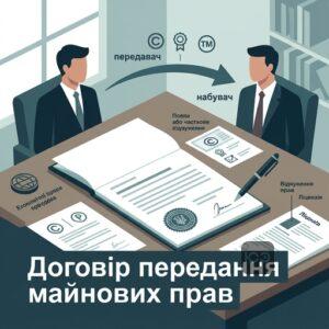 Договір про передання майнових прав інтелектуальної власності на столі адвоката