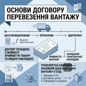 Договір перевезення вантажу та транспортна накладна як доказ правовідносин