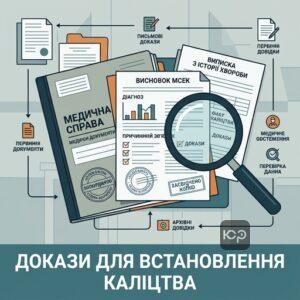 Докази та документи для підтвердження каліцтва в суді