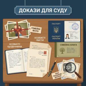 Докази та документи для підтвердження реєстрації шлюбу в суді