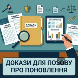 докази незаконного скорочення в суді документи для позову