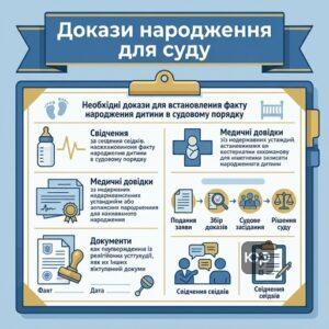 Необхідні докази для встановлення факту народження дитини в судовому порядку