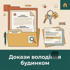 Які докази підтверджують факт володіння будинком на праві власності