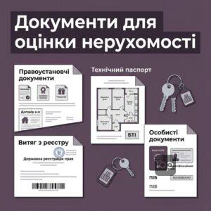 Документи для оцінки нерухомості та оформлення звіту оцінювача