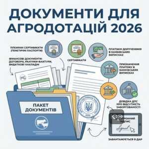 Пакет документів для державної програми підтримки тваринництва 2026