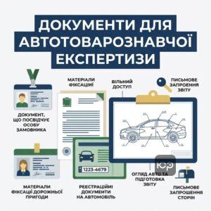 Перелік документів необхідних для проведення автотоварознавчої експертизи автомобіля