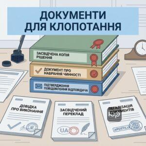 Перелік документів для визнання іноземного судового рішення