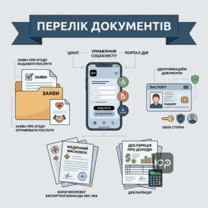 Документи для оформлення компенсації за догляд