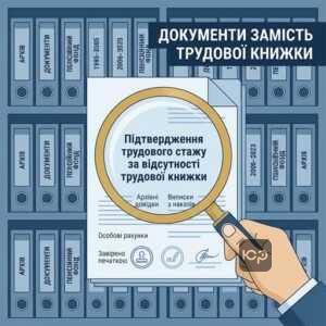 Підтвердження трудового стажу без трудової книжки через архівні довідки та накази роботодавця