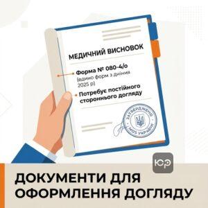 Необхідні документи та медичний висновок для постійного догляду