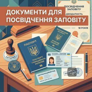 Перелік документів для встановлення особи при посвідченні заповіту в Україні