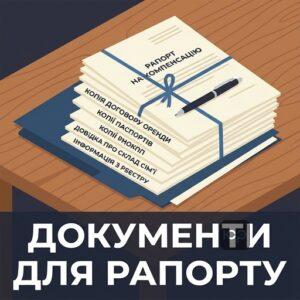 Необхідні документи та рапорт на компенсацію за найм житла поліція