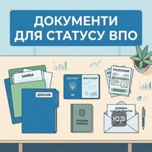 Перелік документів та альтернативних доказів для отримання довідки ВПО