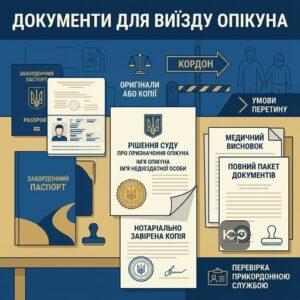 Пакет документів для перетину кордону опікуном недієздатної особи